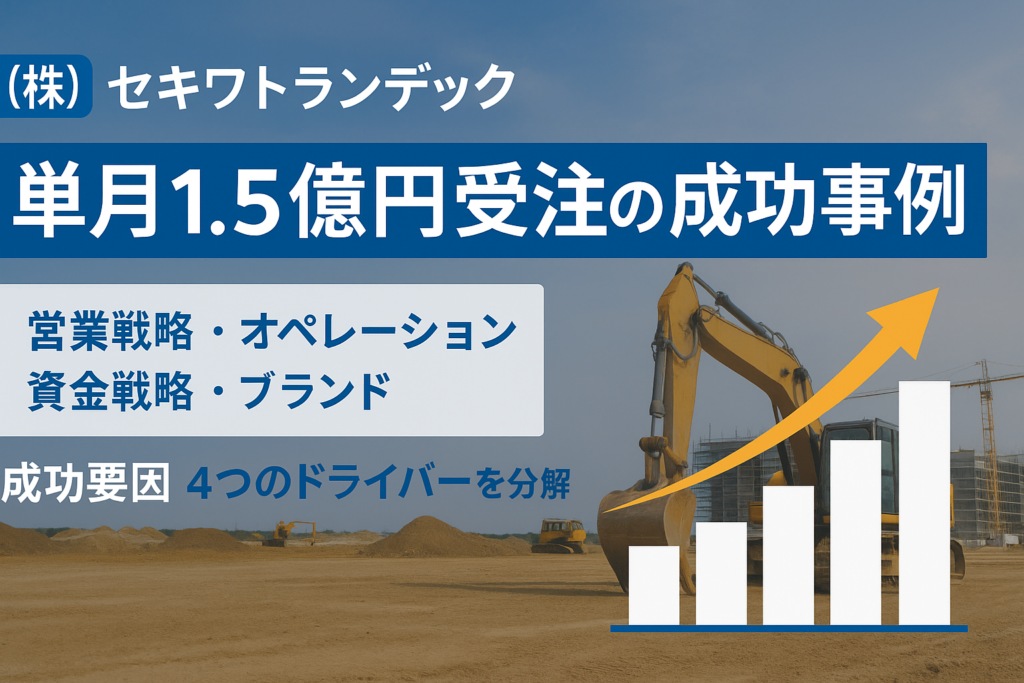 株式会社セキワトランデック｜単月1.5億円受注の成功事例