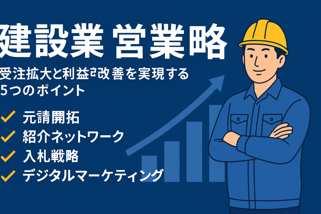 建設業 営業戦略の成功法則｜元請開拓・デジタル活用・DX導入