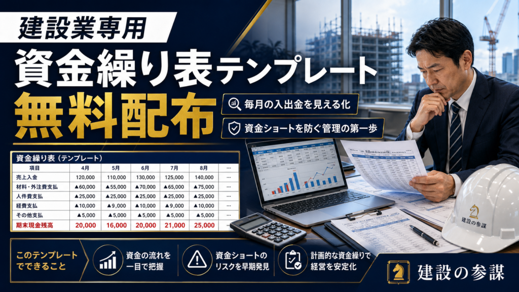 建設業の資金繰り表の作り方と運用のポイント｜建設の参謀