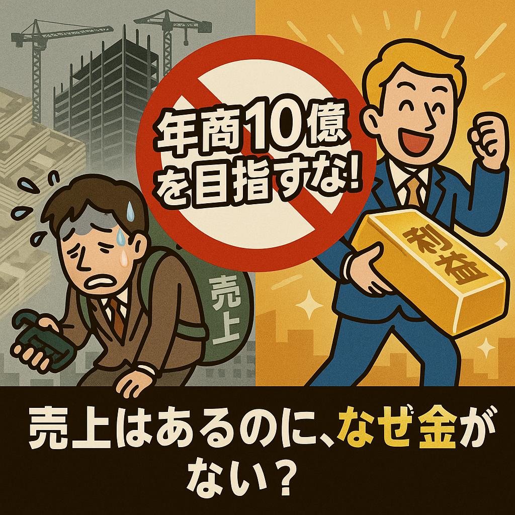 No.12「年商10億」を目指すと会社が不幸になる。建設業が一番儲かる「黄金の年商規模」とは？