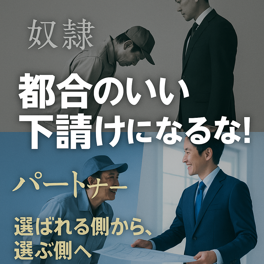 No.17「いい下請け」は「都合のいい奴隷」の別名だ。元請けに選ばれる側から、選ぶ側へ回る逆転の経営論