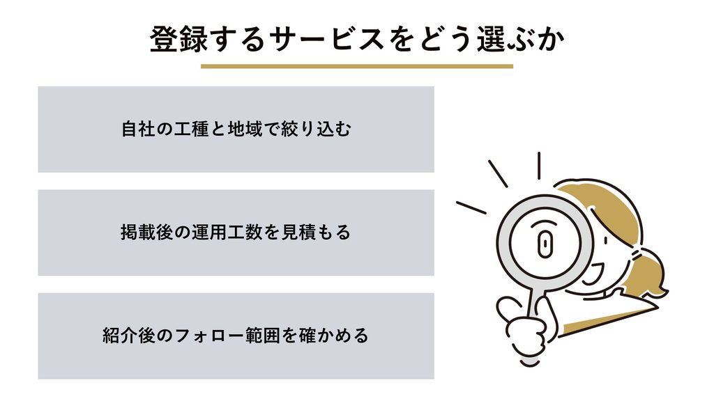 登録するサービスをどう選ぶか